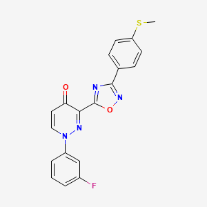 1-(3-fluorophenyl)-3-{3-[4-(methylsulfanyl)phenyl]-1,2,4-oxadiazol-5-yl}pyridazin-4(1H)-one