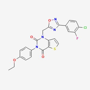 1-((3-(4-chloro-3-fluorophenyl)-1,2,4-oxadiazol-5-yl)methyl)-3-(4-ethoxyphenyl)thieno[3,2-d]pyrimidine-2,4(1H,3H)-dione