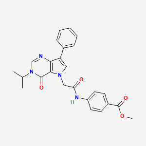 methyl 4-({[4-oxo-7-phenyl-3-(propan-2-yl)-3,4-dihydro-5H-pyrrolo[3,2-d]pyrimidin-5-yl]acetyl}amino)benzoate