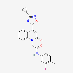 2-[4-(3-cyclopropyl-1,2,4-oxadiazol-5-yl)-2-oxoquinolin-1(2H)-yl]-N-(3-fluoro-4-methylphenyl)acetamide