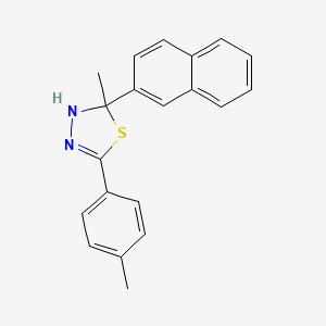 molecular formula C20H18N2S B11198994 2-Methyl-5-(4-methylphenyl)-2-(naphthalen-2-yl)-2,3-dihydro-1,3,4-thiadiazole 