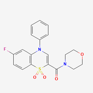 (6-fluoro-1,1-dioxido-4-phenyl-4H-1,4-benzothiazin-2-yl)(morpholin-4-yl)methanone