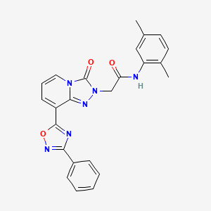 molecular formula C24H20N6O3 B11199040 N-(2,5-dimethylphenyl)-2-(3-oxo-8-(3-phenyl-1,2,4-oxadiazol-5-yl)-[1,2,4]triazolo[4,3-a]pyridin-2(3H)-yl)acetamide 