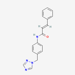 (2E)-3-phenyl-N-[4-(1H-1,2,4-triazol-1-ylmethyl)phenyl]prop-2-enamide