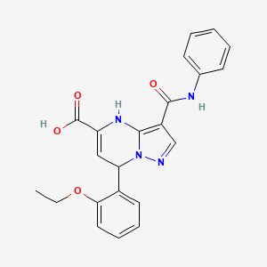 7-(2-Ethoxyphenyl)-3-(phenylcarbamoyl)-4,7-dihydropyrazolo[1,5-a]pyrimidine-5-carboxylic acid