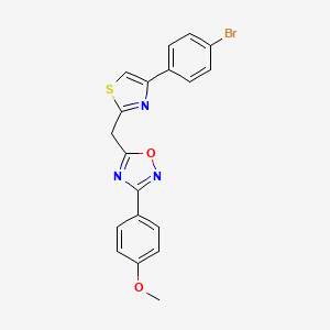 5-{[4-(4-Bromophenyl)-1,3-thiazol-2-yl]methyl}-3-(4-methoxyphenyl)-1,2,4-oxadiazole