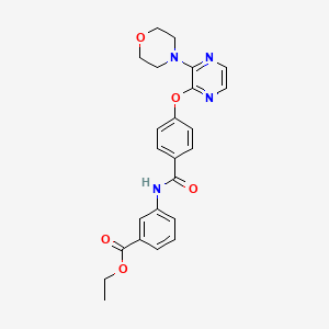 Ethyl 3-{[(4-{[3-(morpholin-4-yl)pyrazin-2-yl]oxy}phenyl)carbonyl]amino}benzoate