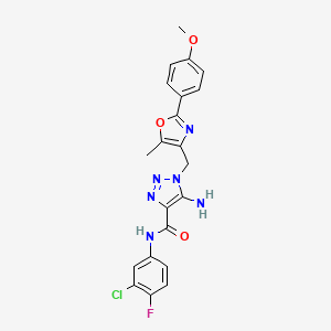 5-amino-N-(3-chloro-4-fluorophenyl)-1-{[2-(4-methoxyphenyl)-5-methyl-1,3-oxazol-4-yl]methyl}-1H-1,2,3-triazole-4-carboxamide