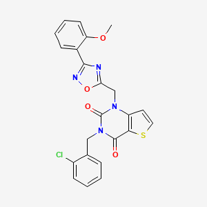 3-[(2-chlorophenyl)methyl]-1-{[3-(2-methoxyphenyl)-1,2,4-oxadiazol-5-yl]methyl}-1H,2H,3H,4H-thieno[3,2-d]pyrimidine-2,4-dione