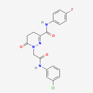 1-{2-[(3-chlorophenyl)amino]-2-oxoethyl}-N-(4-fluorophenyl)-6-oxo-1,4,5,6-tetrahydropyridazine-3-carboxamide