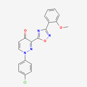 molecular formula C19H13ClN4O3 B11199158 1-(4-chlorophenyl)-3-[3-(2-methoxyphenyl)-1,2,4-oxadiazol-5-yl]pyridazin-4(1H)-one 