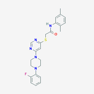 molecular formula C24H26FN5OS B11199205 N-(2,5-Dimethylphenyl)-2-({6-[4-(2-fluorophenyl)piperazin-1-YL]pyrimidin-4-YL}sulfanyl)acetamide 