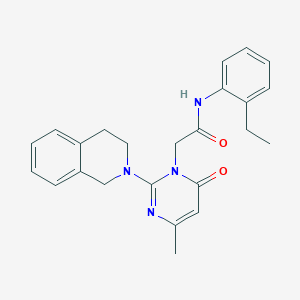 2-[2-(3,4-dihydroisoquinolin-2(1H)-yl)-4-methyl-6-oxopyrimidin-1(6H)-yl]-N-(2-ethylphenyl)acetamide