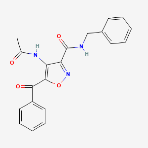 3-Isoxazolecarboxamide, 4-(acetylamino)-5-benzoyl-N-(phenylmethyl)-