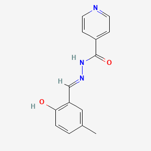 N'-[(E)-(2-hydroxy-5-methylphenyl)methylidene]pyridine-4-carbohydrazide