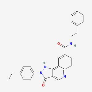 2-(4-ethylphenyl)-3-oxo-N-phenethyl-3,5-dihydro-2H-pyrazolo[4,3-c]quinoline-8-carboxamide