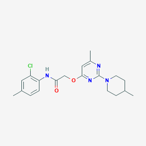 N-(2-chloro-4-methylphenyl)-2-{[6-methyl-2-(4-methylpiperidin-1-yl)pyrimidin-4-yl]oxy}acetamide