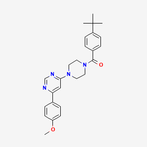 4-[4-(4-Tert-butylbenzoyl)piperazin-1-YL]-6-(4-methoxyphenyl)pyrimidine