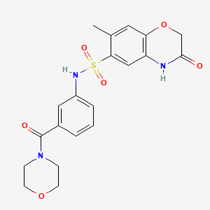 7-methyl-N-[3-(morpholin-4-ylcarbonyl)phenyl]-3-oxo-3,4-dihydro-2H-1,4-benzoxazine-6-sulfonamide