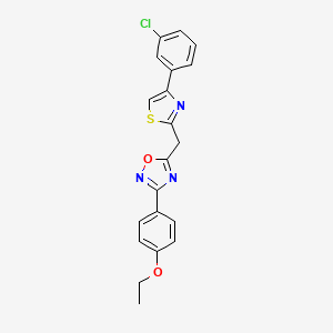 5-{[4-(3-Chlorophenyl)-1,3-thiazol-2-yl]methyl}-3-(4-ethoxyphenyl)-1,2,4-oxadiazole