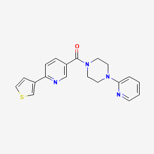 1-(Pyridin-2-YL)-4-[6-(thiophen-3-YL)pyridine-3-carbonyl]piperazine