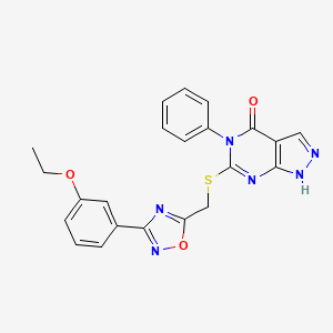 2-({2-[4-(4-Methylphenyl)piperazin-1-yl]-2-oxoethyl}thio)-3-[(4-methylphenyl)thio]pyrazine