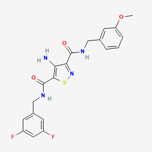 4-amino-N~5~-(3,5-difluorobenzyl)-N~3~-(3-methoxybenzyl)-1,2-thiazole-3,5-dicarboxamide