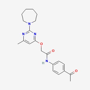 N-(4-acetylphenyl)-2-{[2-(azepan-1-yl)-6-methylpyrimidin-4-yl]oxy}acetamide