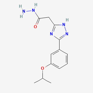 2-{5-[3-(propan-2-yloxy)phenyl]-4H-1,2,4-triazol-3-yl}acetohydrazide