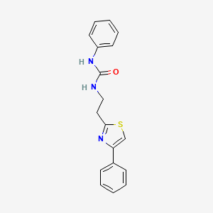 molecular formula C18H17N3OS B11199346 1-Phenyl-3-[2-(4-phenyl-1,3-thiazol-2-yl)ethyl]urea 