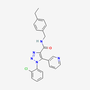 molecular formula C23H20ClN5O B11199353 1-(2-chlorophenyl)-N-(4-ethylbenzyl)-5-(pyridin-3-yl)-1H-1,2,3-triazole-4-carboxamide 