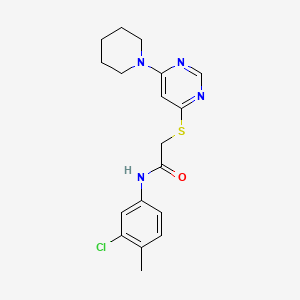 N-(3-Chloro-4-methylphenyl)-2-{[6-(piperidin-1-YL)pyrimidin-4-YL]sulfanyl}acetamide