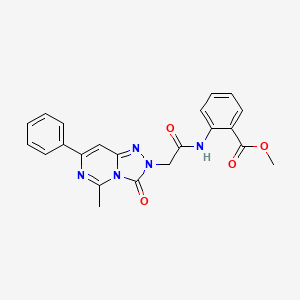 methyl 2-{[(5-methyl-3-oxo-7-phenyl[1,2,4]triazolo[4,3-c]pyrimidin-2(3H)-yl)acetyl]amino}benzoate