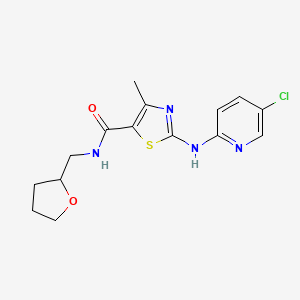 2-[(5-chloropyridin-2-yl)amino]-4-methyl-N-(tetrahydrofuran-2-ylmethyl)-1,3-thiazole-5-carboxamide