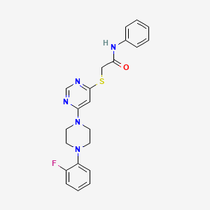 2-({6-[4-(2-Fluorophenyl)piperazin-1-YL]pyrimidin-4-YL}sulfanyl)-N-phenylacetamide