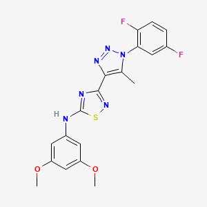 3-[1-(2,5-difluorophenyl)-5-methyl-1H-1,2,3-triazol-4-yl]-N-(3,5-dimethoxyphenyl)-1,2,4-thiadiazol-5-amine