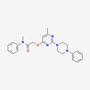 N-methyl-2-{[6-methyl-2-(4-phenylpiperazin-1-yl)pyrimidin-4-yl]oxy}-N-phenylacetamide