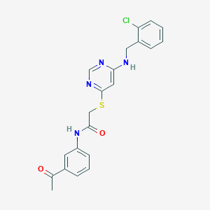 N-(3-acetylphenyl)-2-({6-[(2-chlorobenzyl)amino]pyrimidin-4-yl}sulfanyl)acetamide