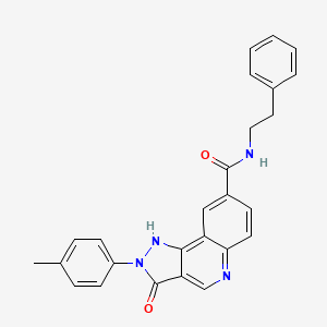 3-oxo-N-phenethyl-2-(p-tolyl)-3,5-dihydro-2H-pyrazolo[4,3-c]quinoline-8-carboxamide