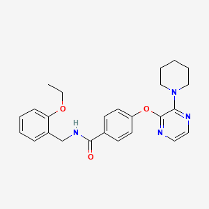 N-(2-ethoxybenzyl)-4-{[3-(piperidin-1-yl)pyrazin-2-yl]oxy}benzamide