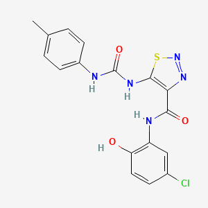 molecular formula C17H14ClN5O3S B11199464 N-(5-chloro-2-hydroxyphenyl)-5-{[(4-methylphenyl)carbamoyl]amino}-1,2,3-thiadiazole-4-carboxamide 