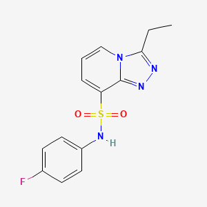 3-ethyl-N-(4-fluorophenyl)[1,2,4]triazolo[4,3-a]pyridine-8-sulfonamide