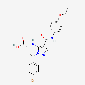 7-(4-Bromophenyl)-3-[(4-ethoxyphenyl)carbamoyl]-4,7-dihydropyrazolo[1,5-a]pyrimidine-5-carboxylic acid