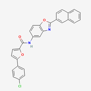 5-(4-Chlorophenyl)-N-[2-(naphthalen-2-YL)-1,3-benzoxazol-5-YL]furan-2-carboxamide