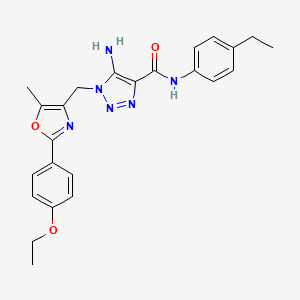 5-amino-1-{[2-(4-ethoxyphenyl)-5-methyl-1,3-oxazol-4-yl]methyl}-N-(4-ethylphenyl)-1H-1,2,3-triazole-4-carboxamide