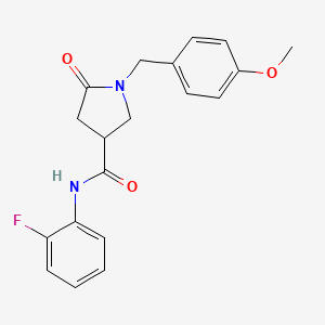 N-(2-fluorophenyl)-1-(4-methoxybenzyl)-5-oxopyrrolidine-3-carboxamide