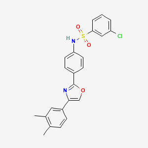 3-Chloro-N-[4-[4-(3,4-dimethylphenyl)-2-oxazolyl]phenyl]benzenesulfonamide