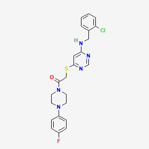 2-({6-[(2-Chlorobenzyl)amino]pyrimidin-4-yl}sulfanyl)-1-[4-(4-fluorophenyl)piperazin-1-yl]ethanone