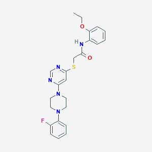 molecular formula C24H26FN5O2S B11199558 N-(2-Ethoxyphenyl)-2-({6-[4-(2-fluorophenyl)piperazin-1-YL]pyrimidin-4-YL}sulfanyl)acetamide 