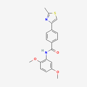 N-(2,5-dimethoxyphenyl)-4-(2-methyl-1,3-thiazol-4-yl)benzamide